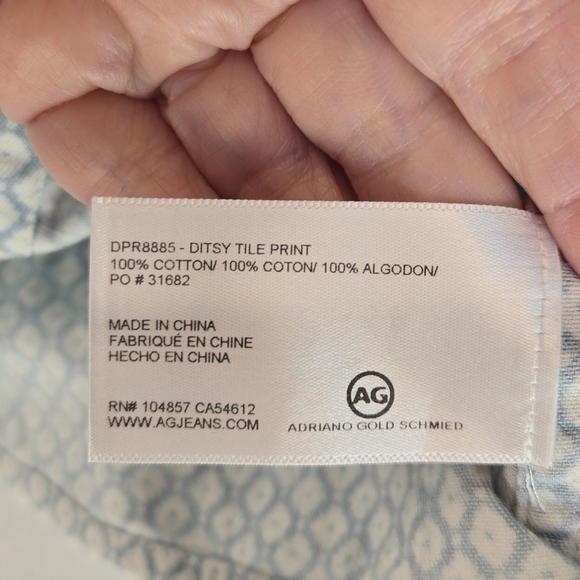 Adriano Goldschmied Womens Sz S Austen Ditsy Tile Print Tank Adj. Straps Summer - Picture 7 of 13